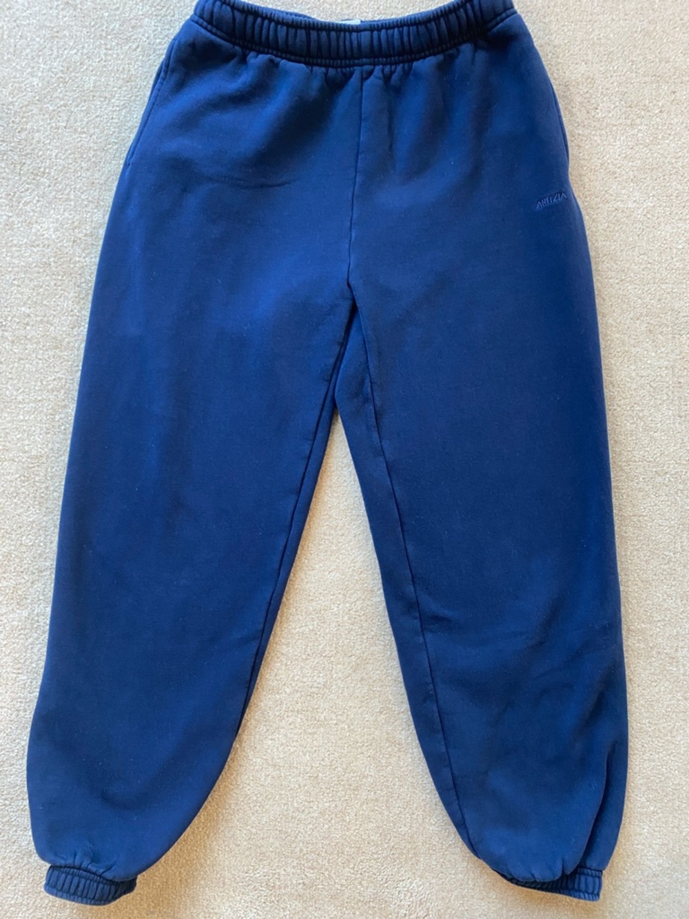 Aritzia Tna Sweatfleece Cozy Fleece Mega Fit Sweatpants - Navy Blue - Size XS